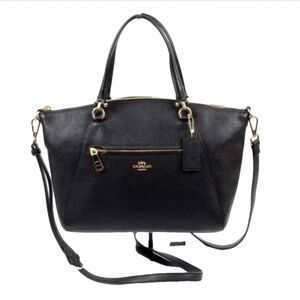 Coach Satchel Bag Black Leather Coach
